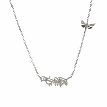 Collares plata originales diseño rama y libélula