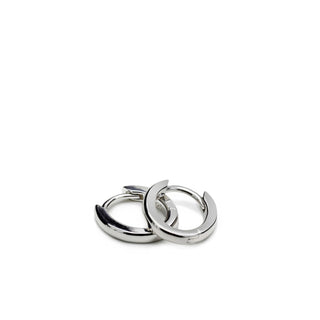 Pendientes aro de plata diseño mini ovalado
