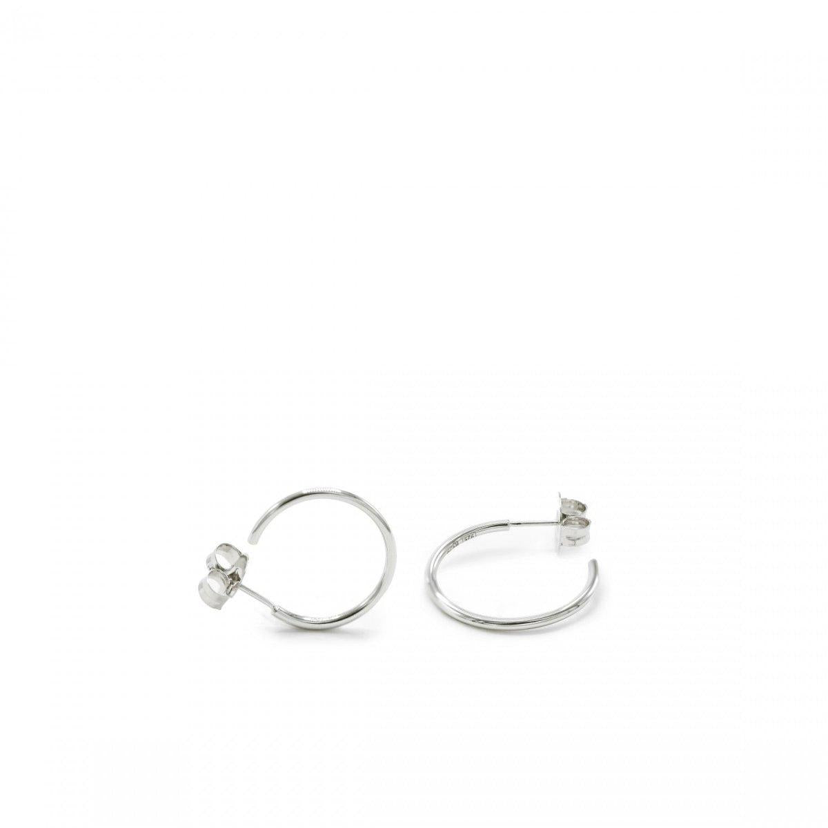 Pendientes aro de plata pequeños diseño fino y elegante-LINEARGENT