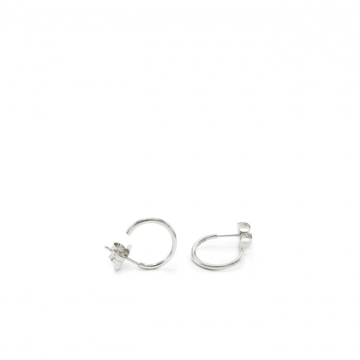 Pendientes aro de plata pequeños muy finos y elegantes-LINEARGENT