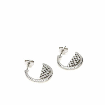 Pendientes aros pequeños circulares con pavé de circonitas