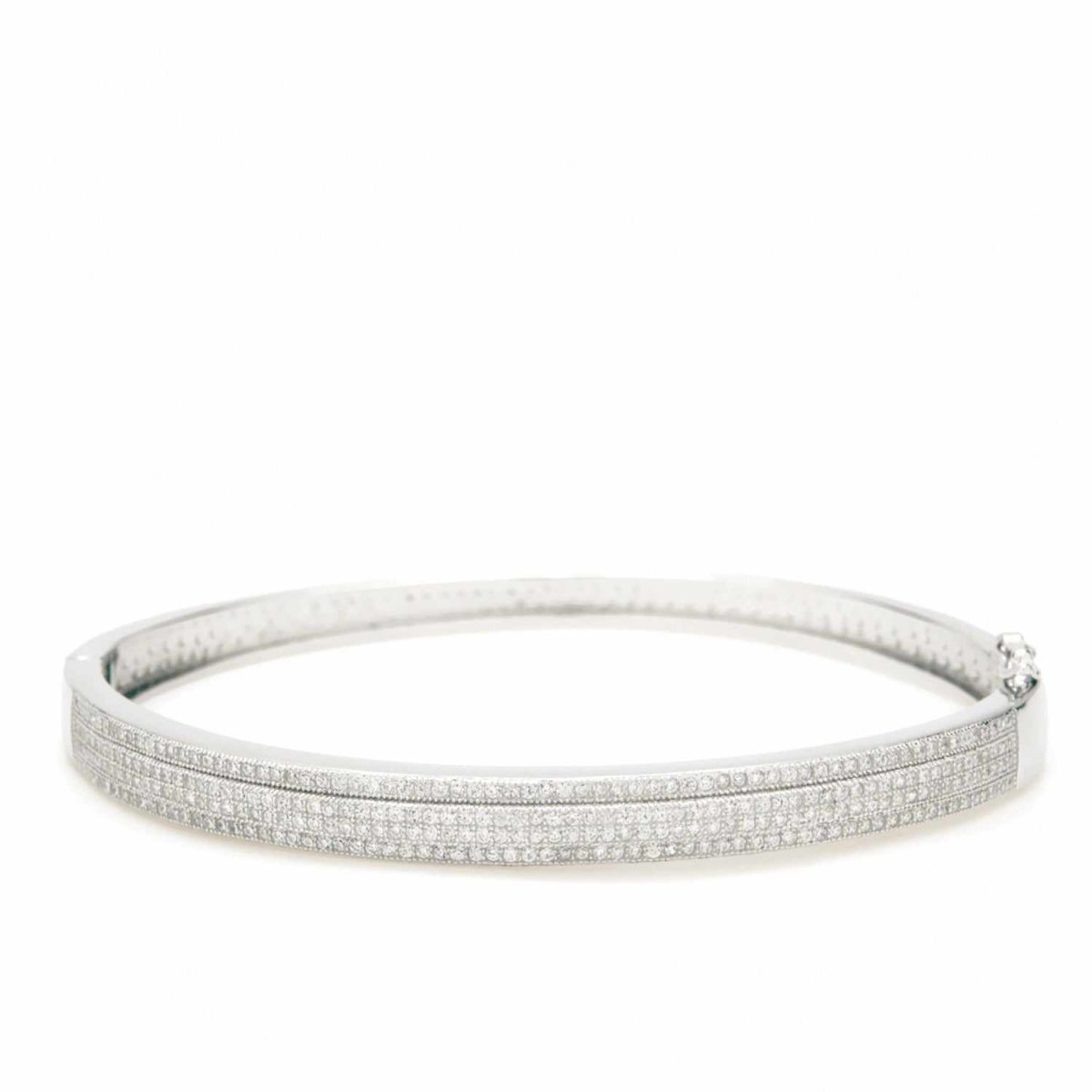 Pulsera esclava con engaste total de circonita-LINEARGENT