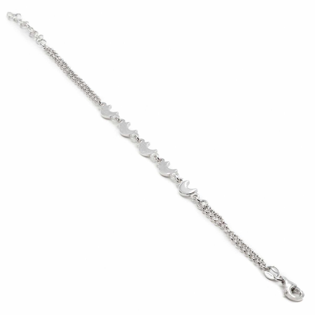 Pulsera infantil de plata diseño de lunas-LINEARGENT
