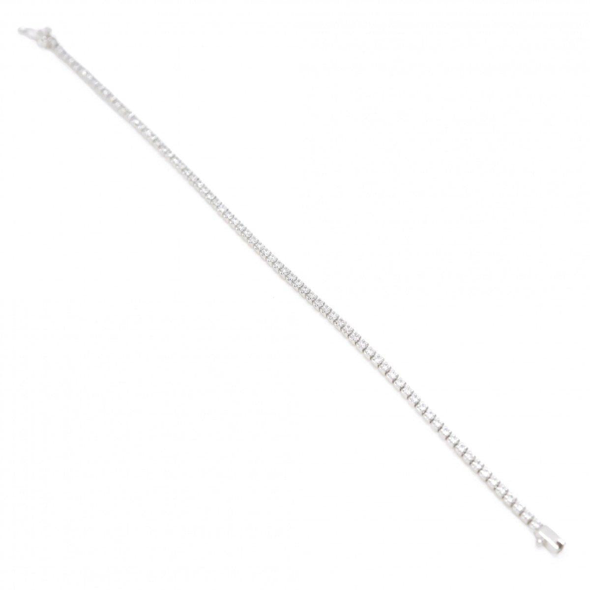 Pulsera riviere de plata circonitas con garras-LINEARGENT