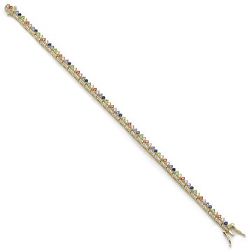Pulseras con piedras multicolores y circonitas