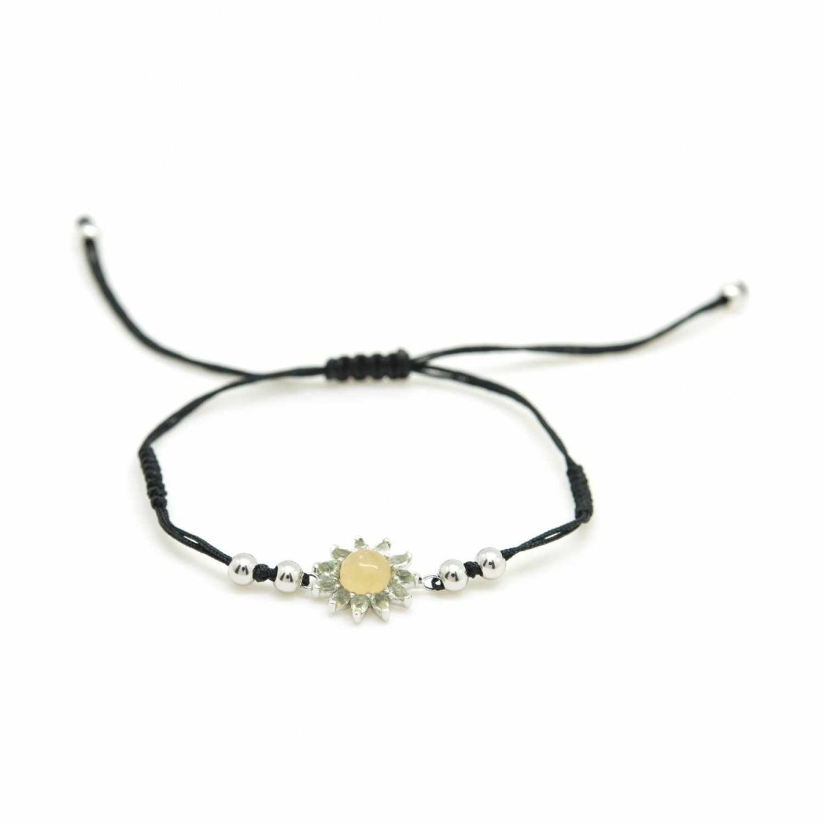 Pulseras de hilo diseño solar en tono miel-LINEARGENT