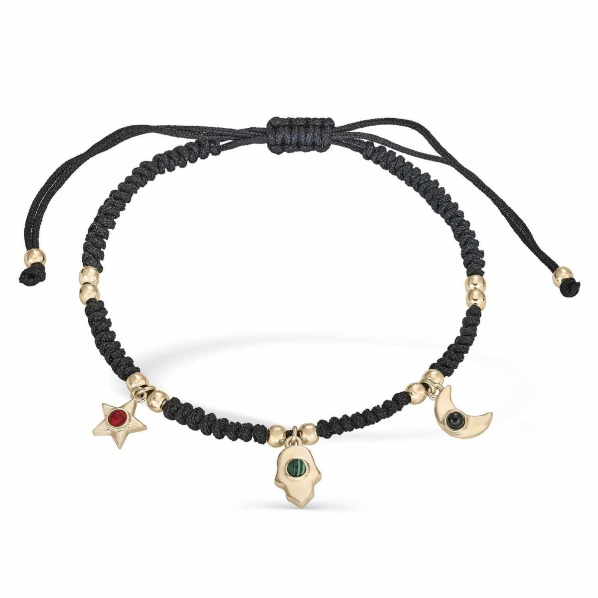 Pulseras de hilo triple motivo de plata bañada en oro-LINEARGENT