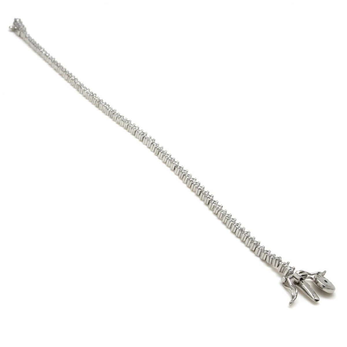 Pulseras riviere de plata tira de circonitas talla redonda-LINEARGENT