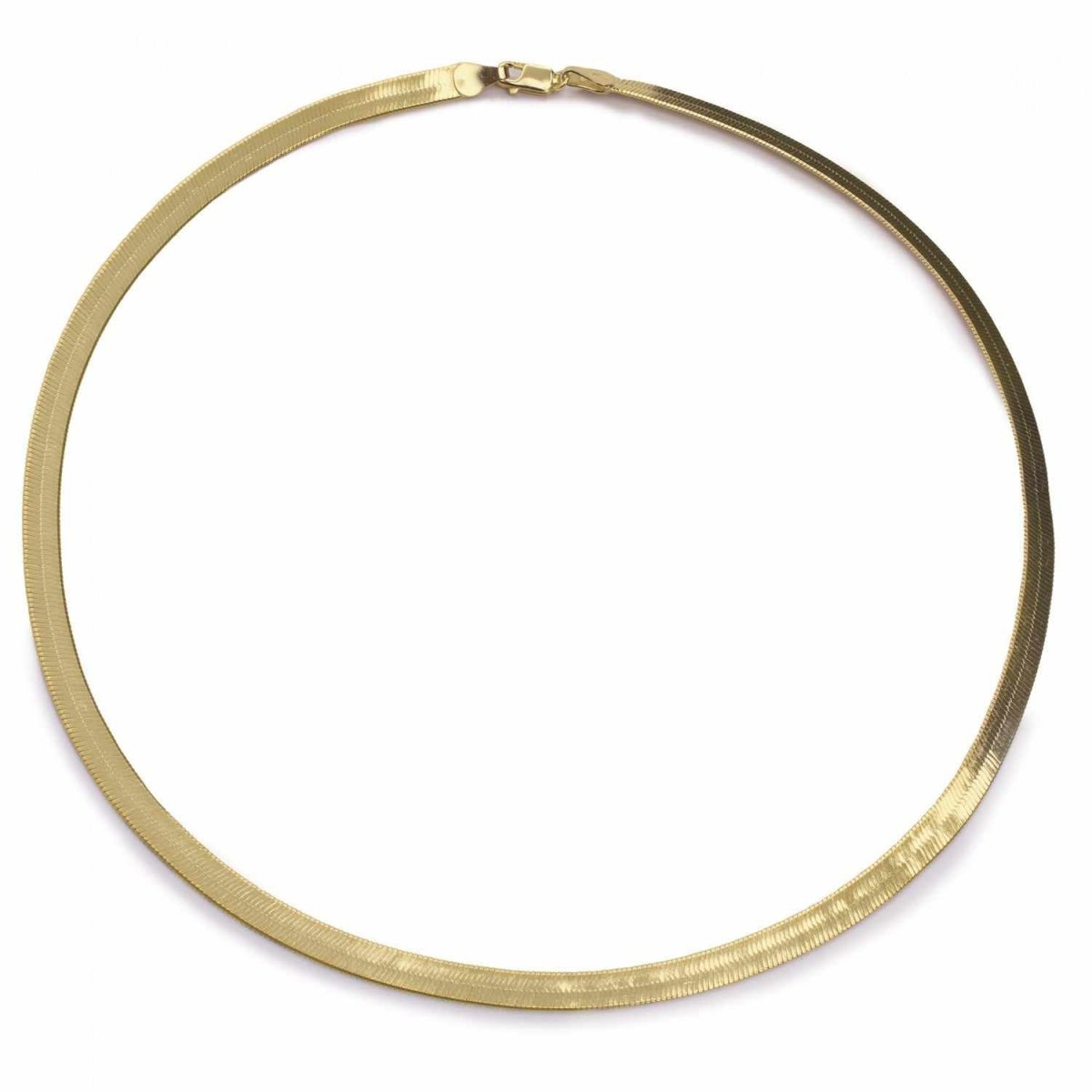 Collar · Collares cortos en plata dorado diseño snake grueso