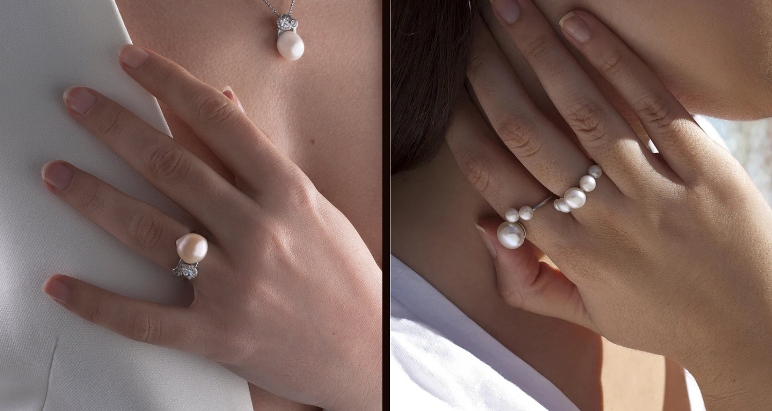 Anillo con perla blanca: significado y elegancia atemporal