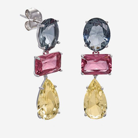 Pendientes de Piedras de Colores