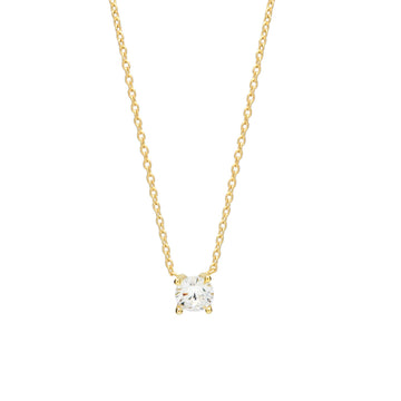 Colgantes pequeños con circonitas bañados en oro