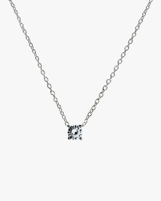 Colgantes pequeños con circonita y plata lisa