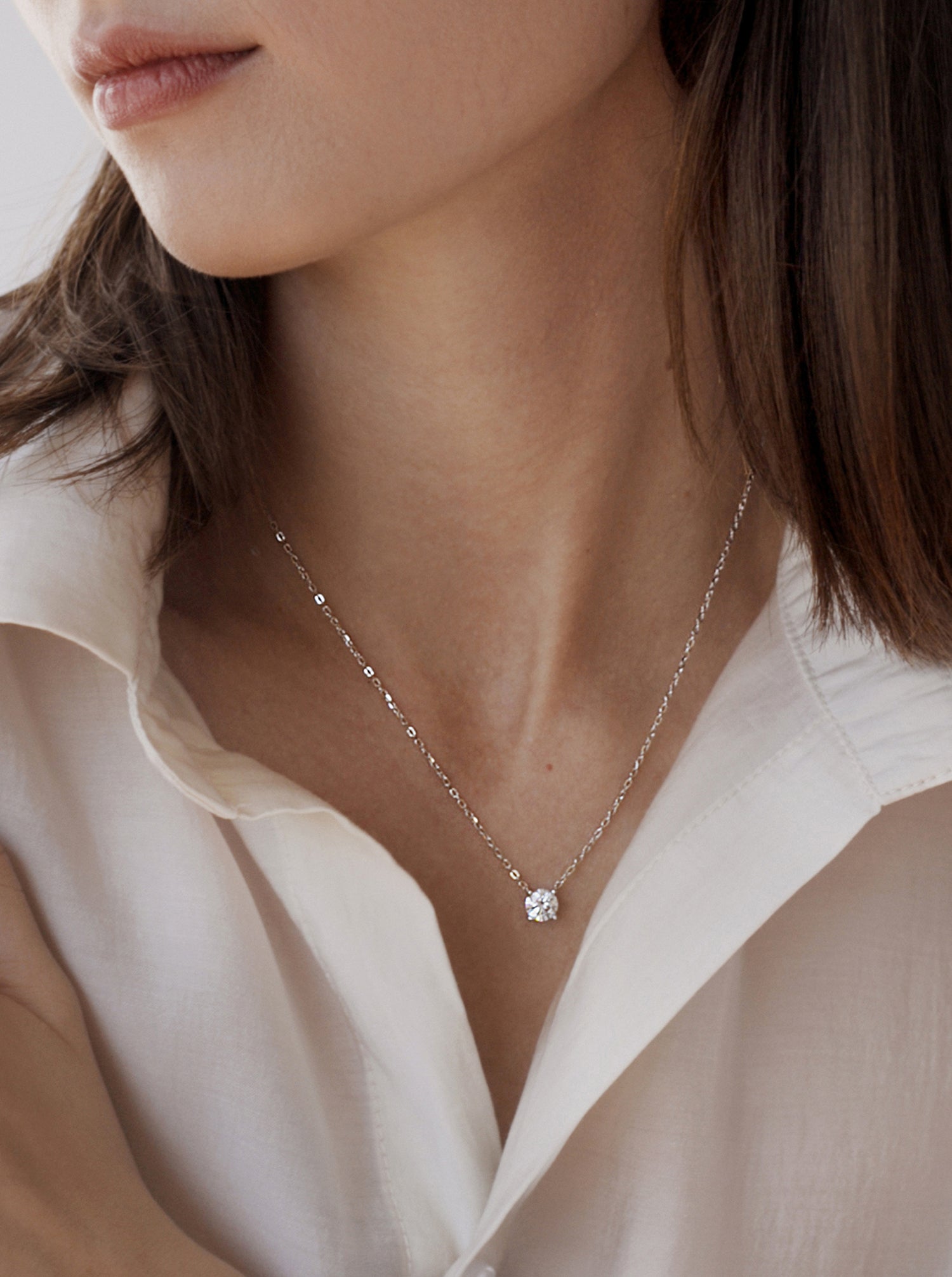 Pendants small with zirconia and plain silver