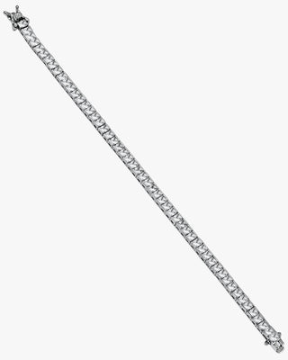 Bracelet rivière en argent avec zircon cubique taille princesse