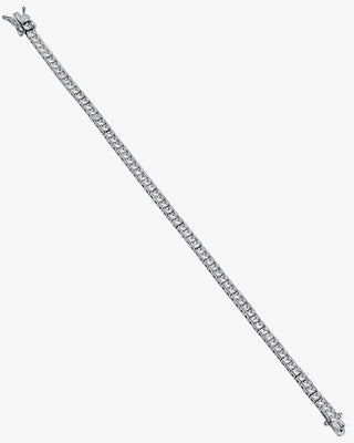 Bracelets rivière en argent avec zircon cubique blanc étincelant