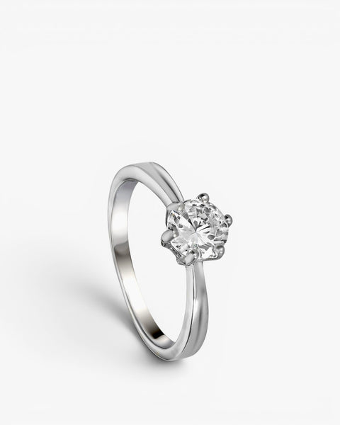 Bagues de fiançailles en argent avec un épais motif en quartz adamantium