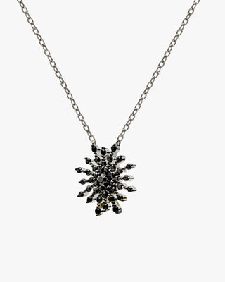 Sparkling star motif pendant with black cubic zirconia