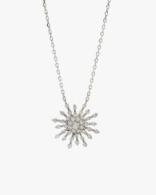 Sparkling silver pendant with star motif and cubic zirconia