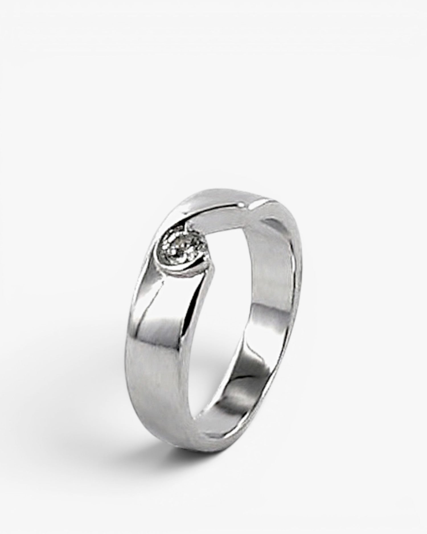 Anillos circonitas diseño de lágrima estilo grueso