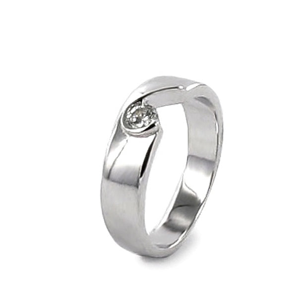 Anillos circonitas diseño de lágrima estilo grueso