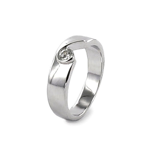 Anillos circonitas diseño de lágrima estilo grueso