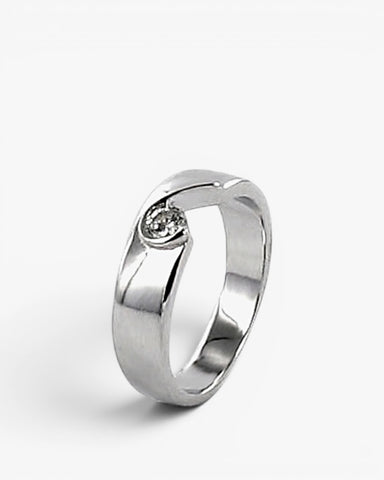 Anillos circonitas diseño de lágrima estilo grueso