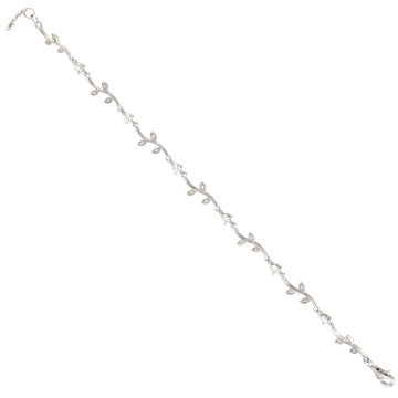 Bracelets fins en argent ornés d'un motif de branches et de zirconiums cubiques