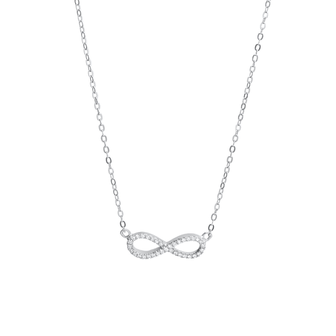 Colgantes pequeños motivo infinito con circonitas