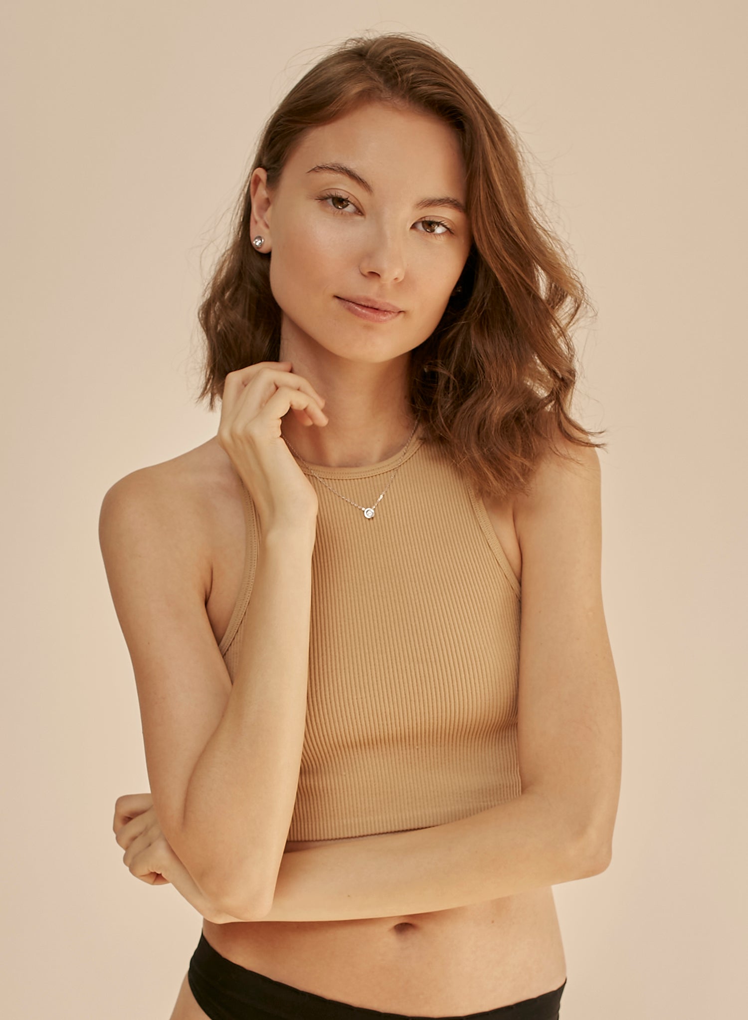 Helix design stud earrings with central cubic zirconia