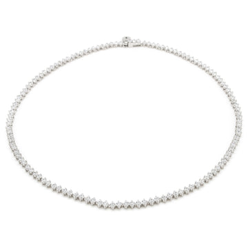 Riviere-style party necklaces with round cut cubic zirconia