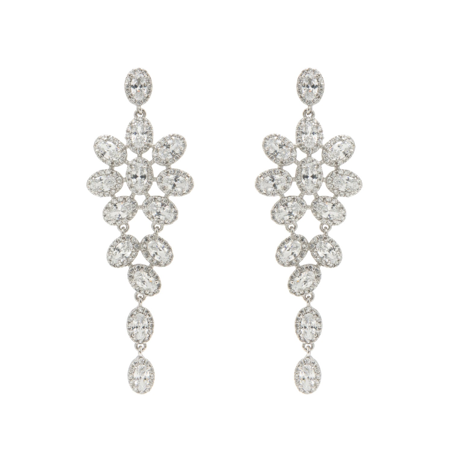 Pendientes largos brillantes diseño de lámpara colgante