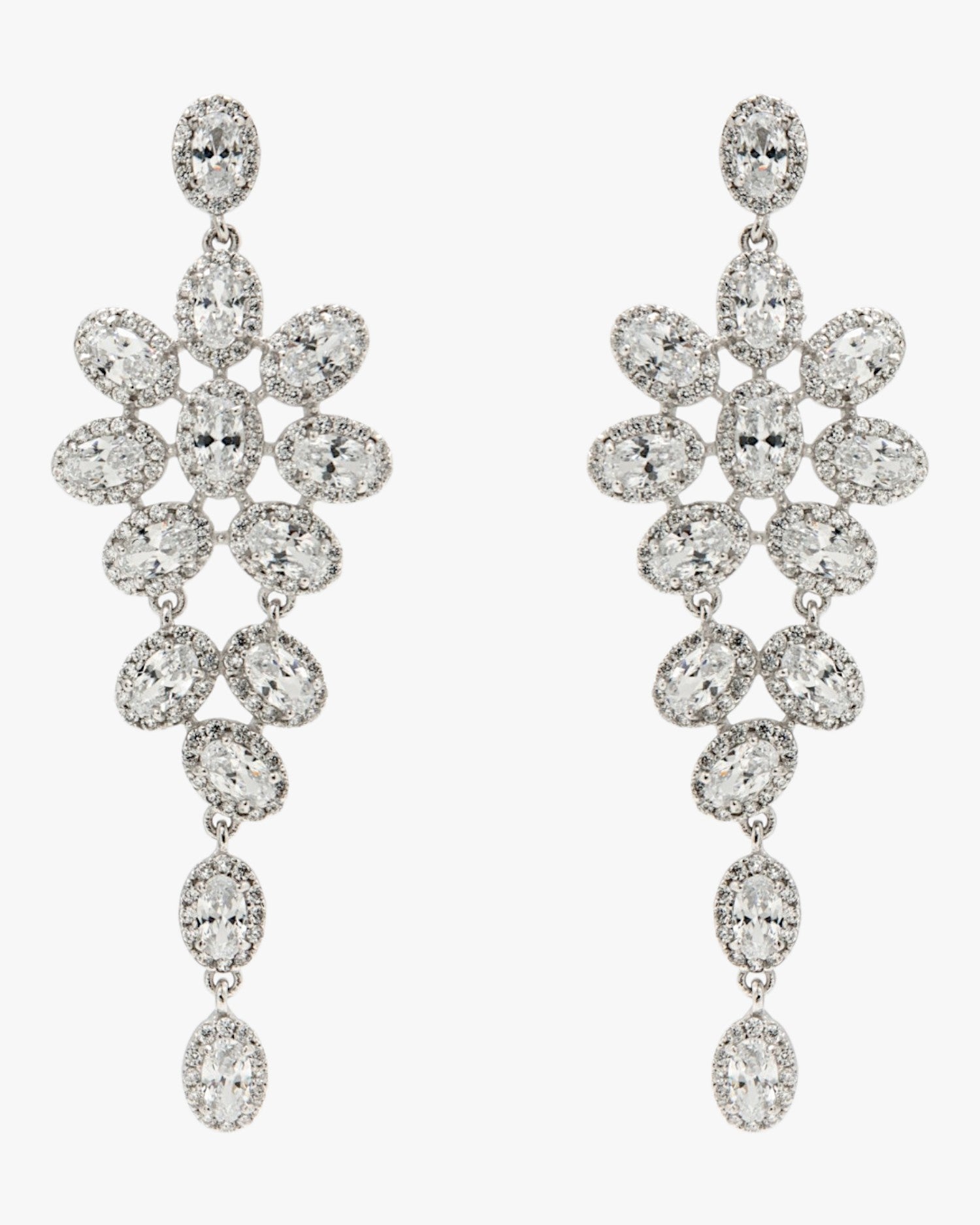 Pendientes largos brillantes diseño de lámpara colgante