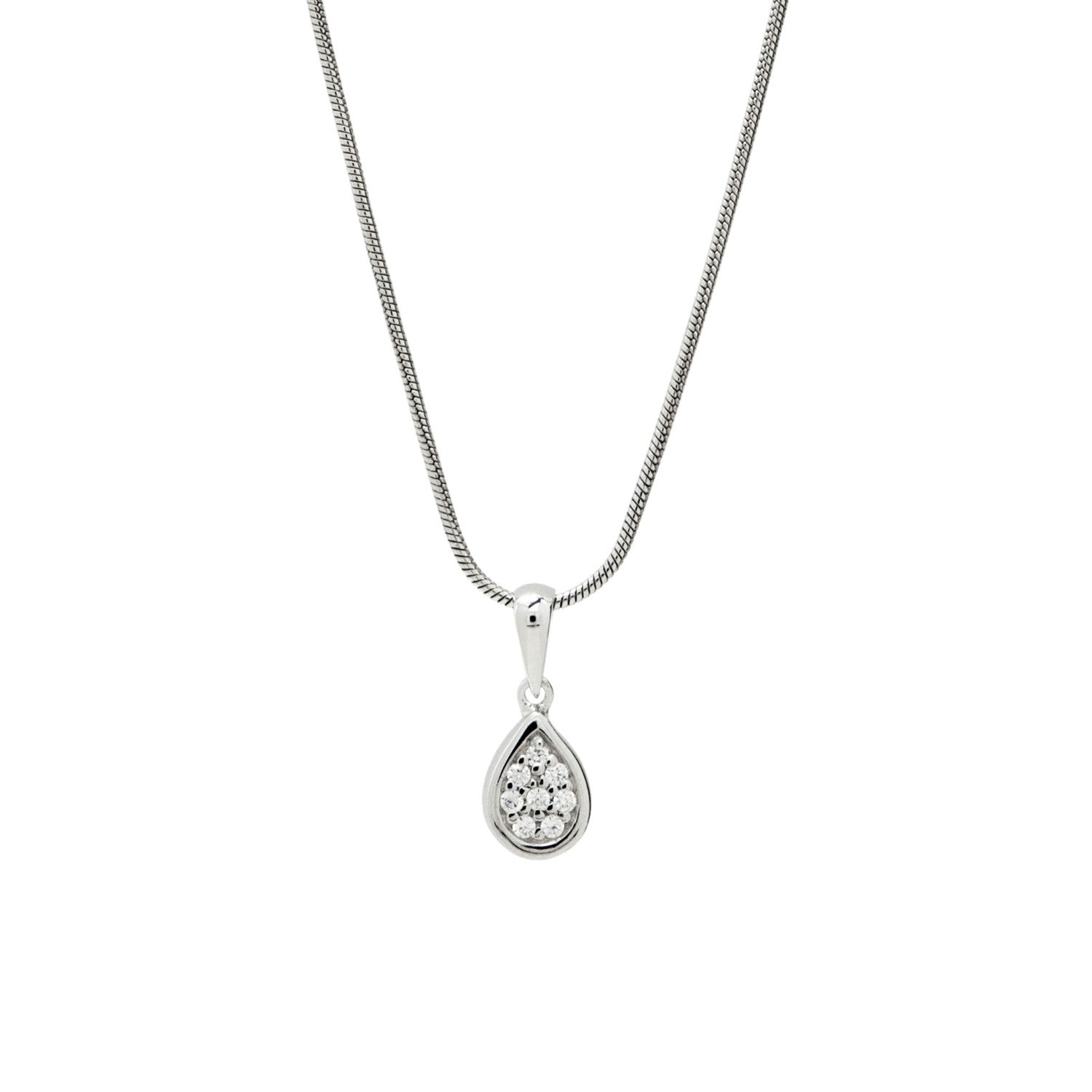 Colgantes pequeños diseño de gota con circonitas