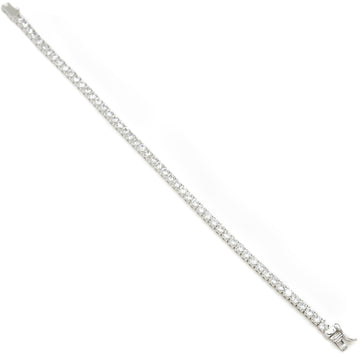 Pulseras riviere de plata con circonita talla radiante