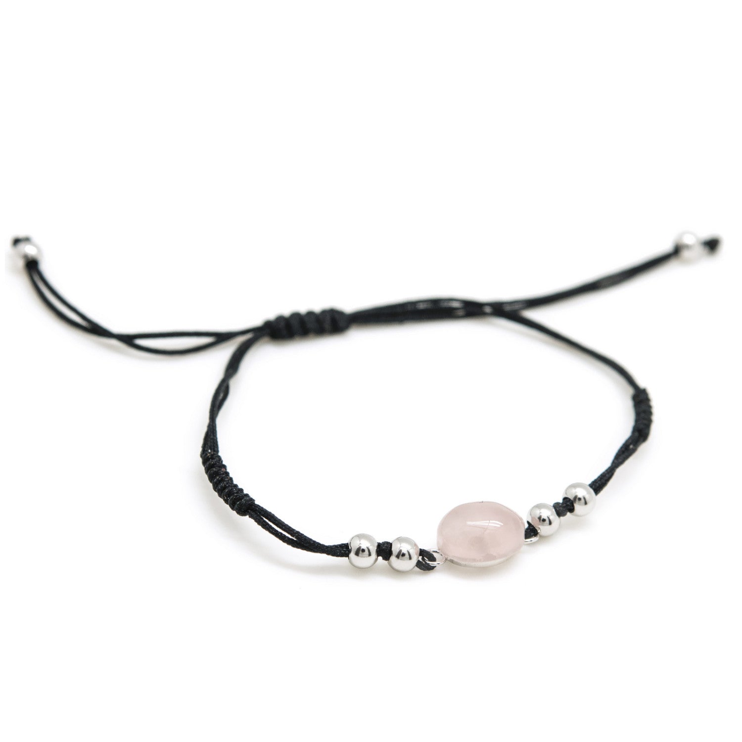 Bracelets en fil de quartz rose et perles design