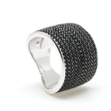 Anillos circonitas diseño ancho con engaste total de circonitas