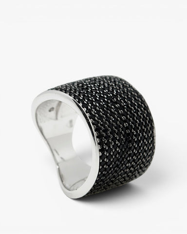 Anillos circonitas diseño ancho con engaste total de circonitas