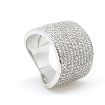 Anillos circonitas engaste total de circonitas diseño grueso