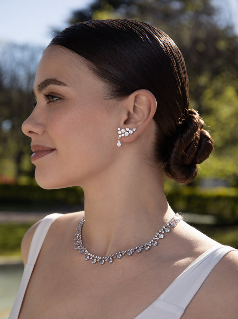 Collares fiesta en plata rígido y brillante