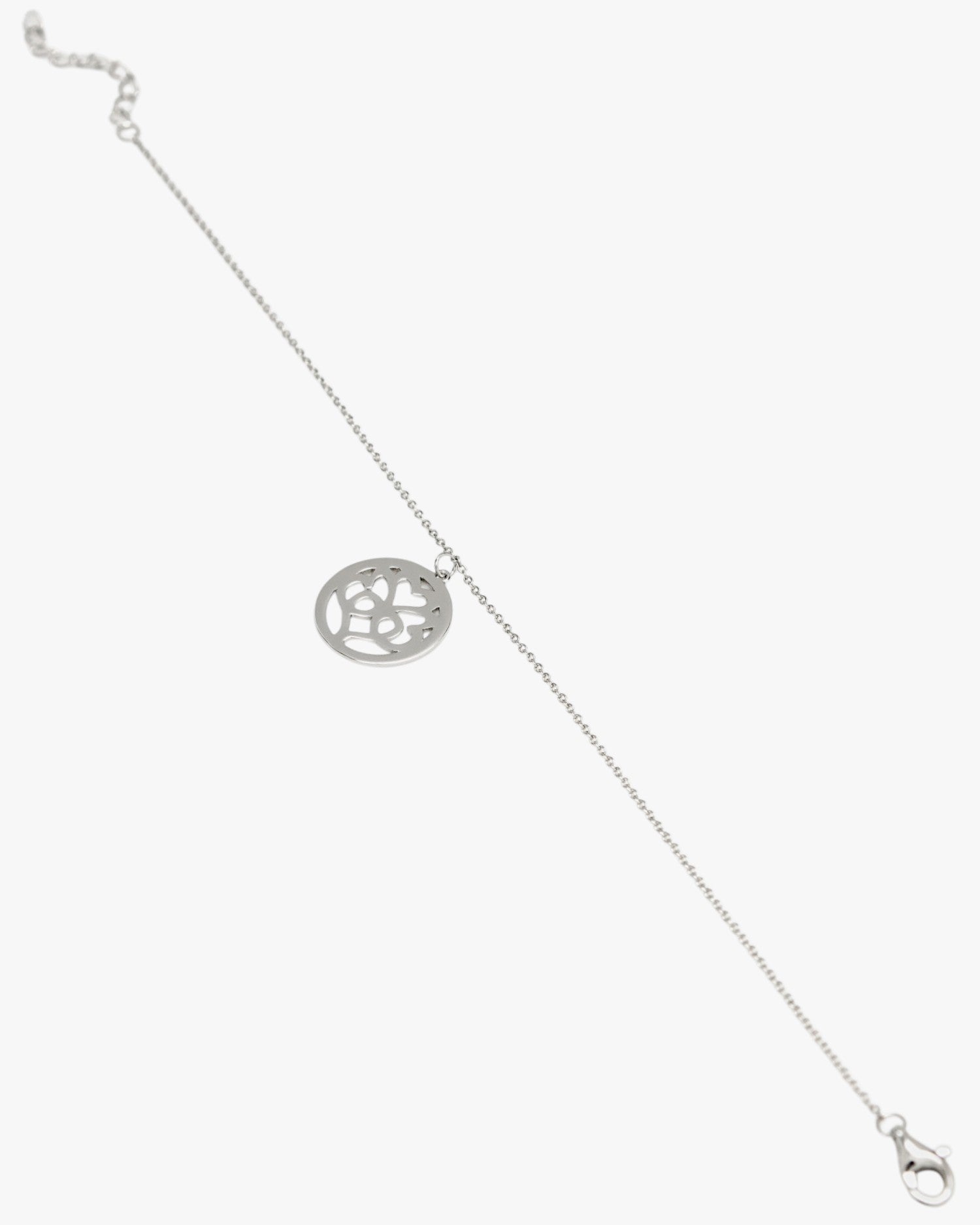 Bracelets avec breloques en argent en forme de cœur