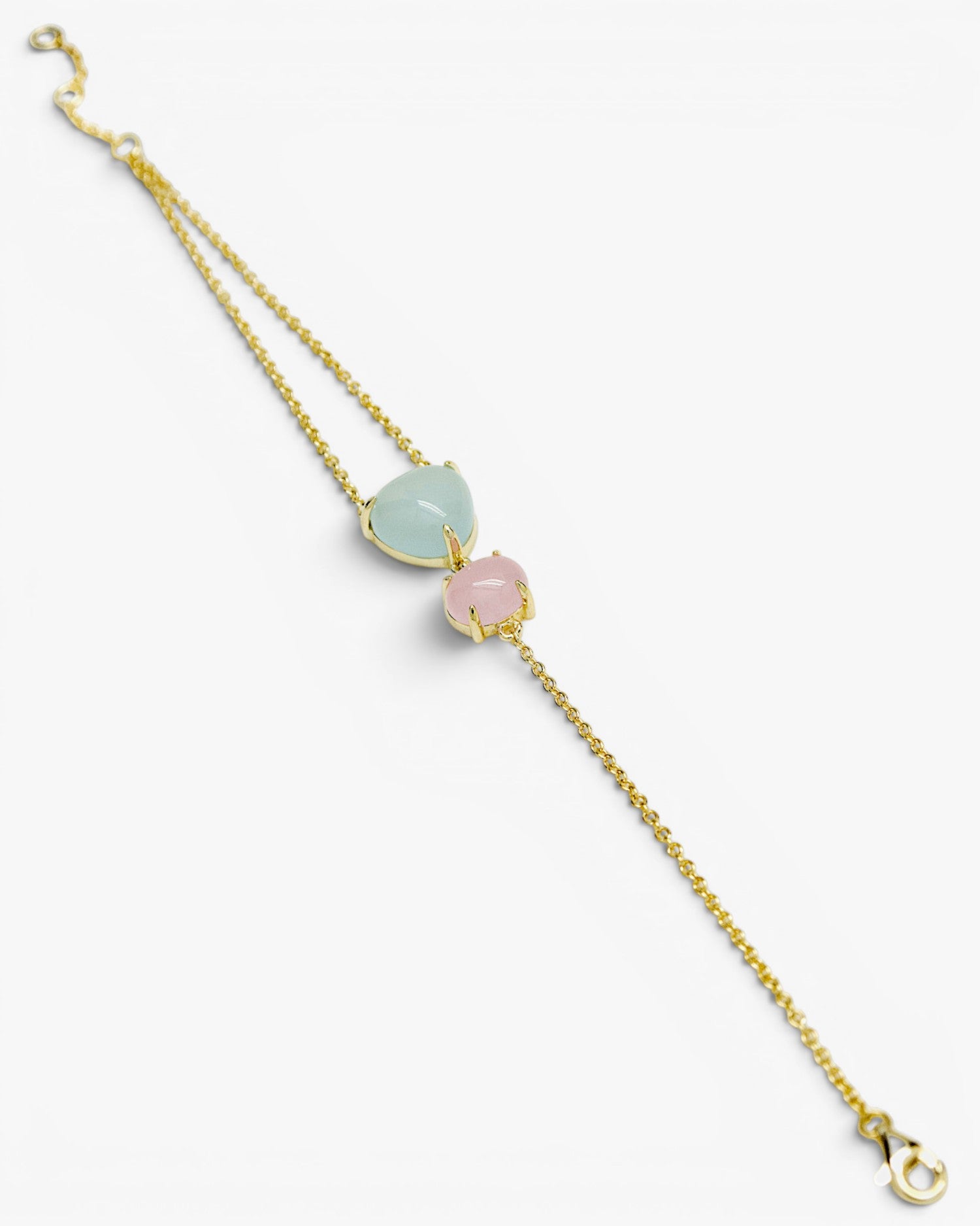 Pulseras con piedras de plata diseño bubble tonos pastel
