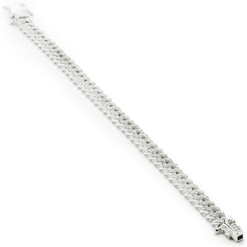 Sparkling silver bracelets with full cubic zirconia setting