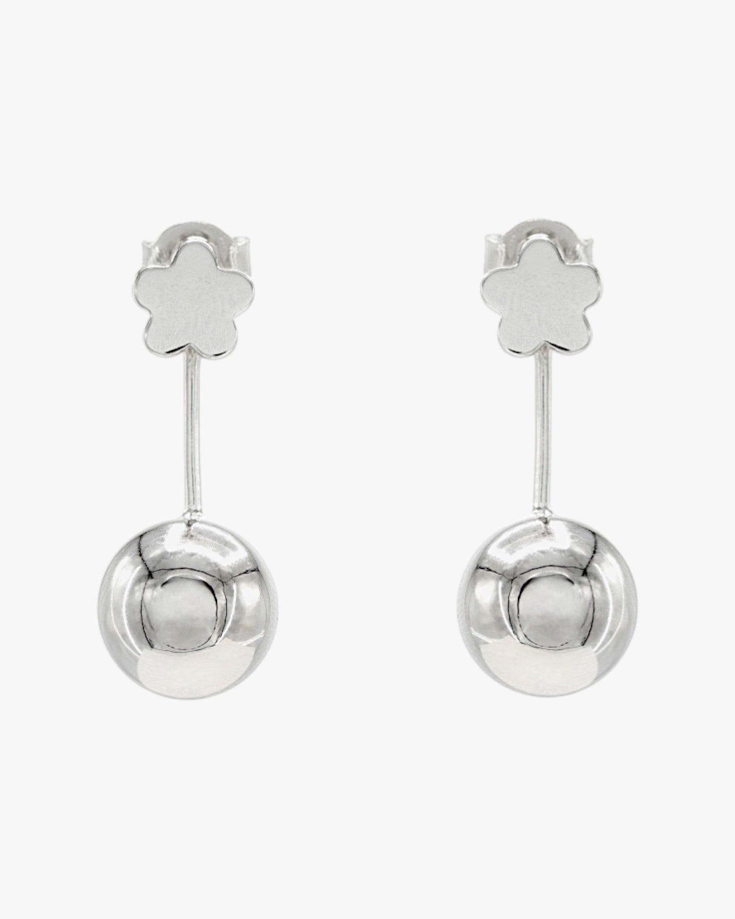Boucles d'oreilles longues à motif floral