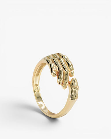 Anillos de diseño en plata mano bañada en oro