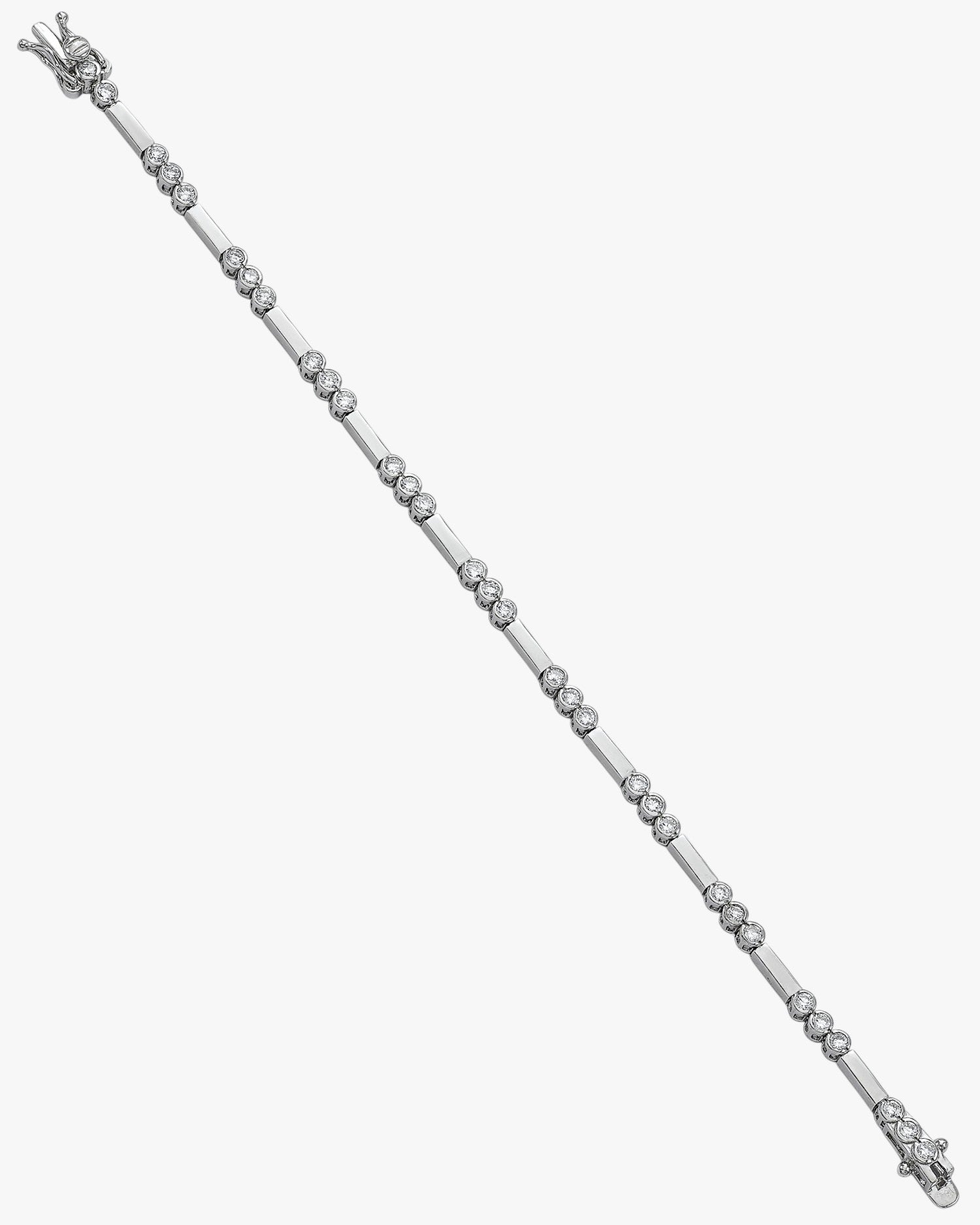 Fine silver bracelets with multiple adamantine quartz motifs
