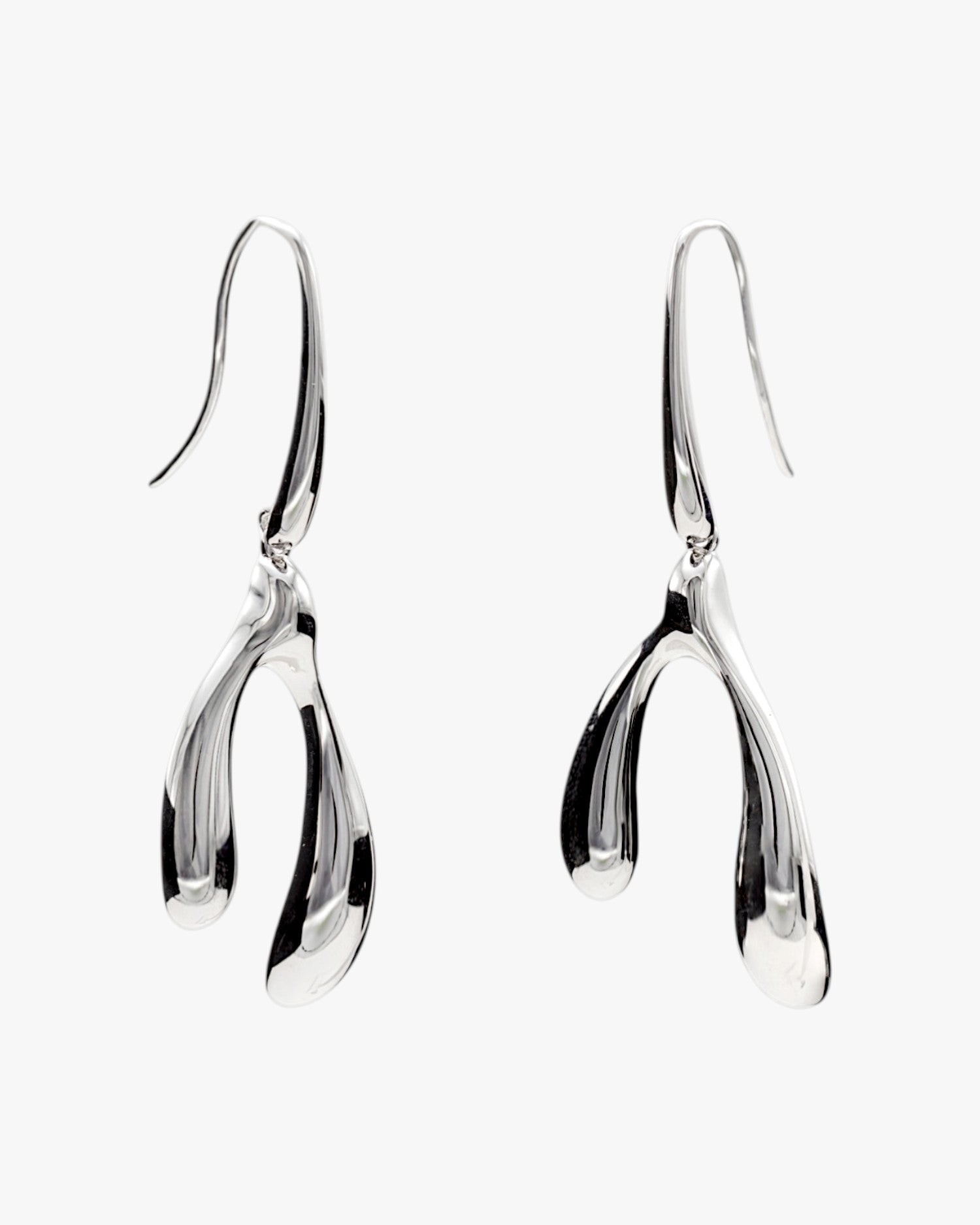 Pendientes originales plata mujer motivo doble lágrima