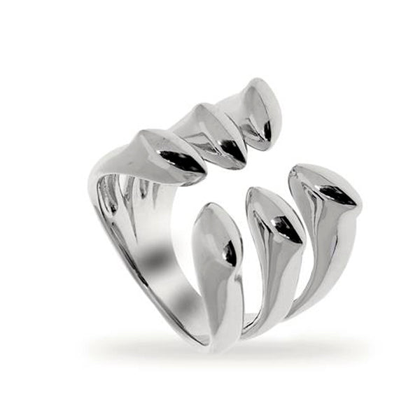 Anillos grandes de plata diseño múltiples garras