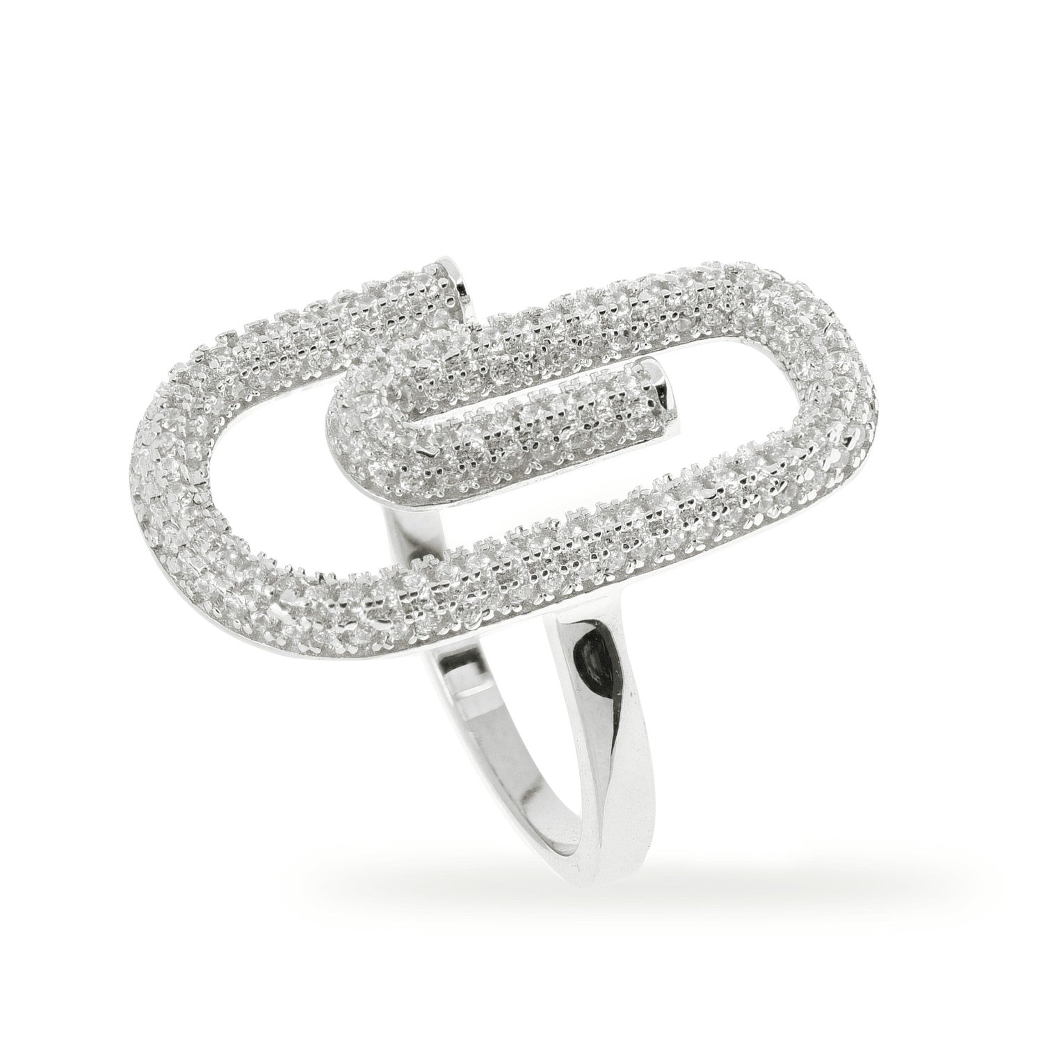 Anneaux de design avec zircons et motif de