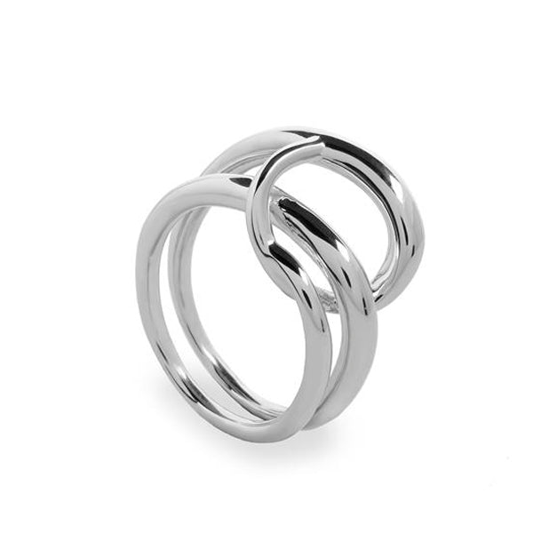 Anillos de diseño enredado con círculo central